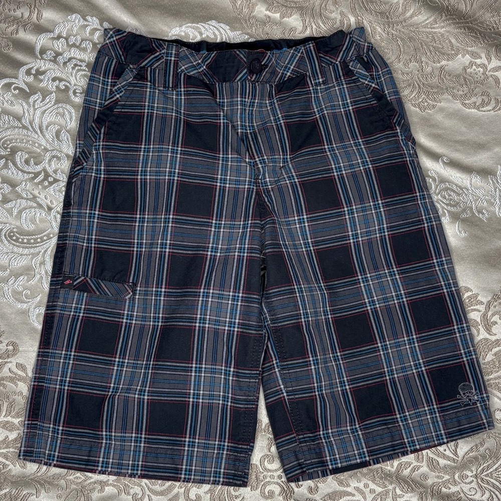 Tony Hawk Boys Size 16 Black Gray Cargo Shorts Summer Skater Style Adjustable